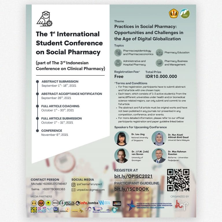 the 1st international student conference on social pharmacy 2